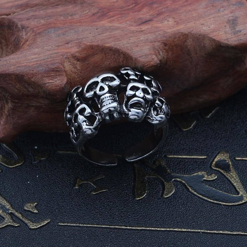 Bague gothique tete de mort | Boutique biker