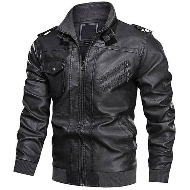 Blouson Biker en Simili Cuir Pas Cher pour Homme Boutique biker