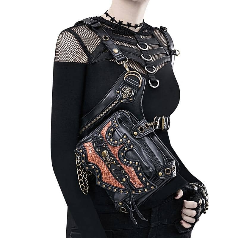 Sac de Jambe Cuisse Moto pour Femme avec T te de Mort