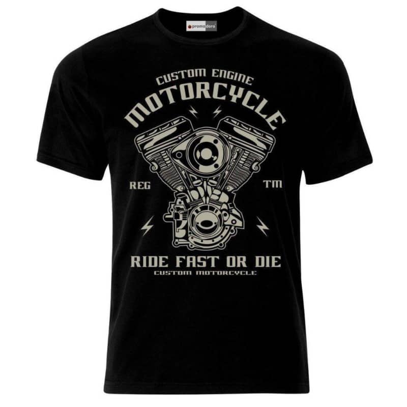 T shirt Moto Vintage pour Homme et Femme Tee Shirt Motard Biker