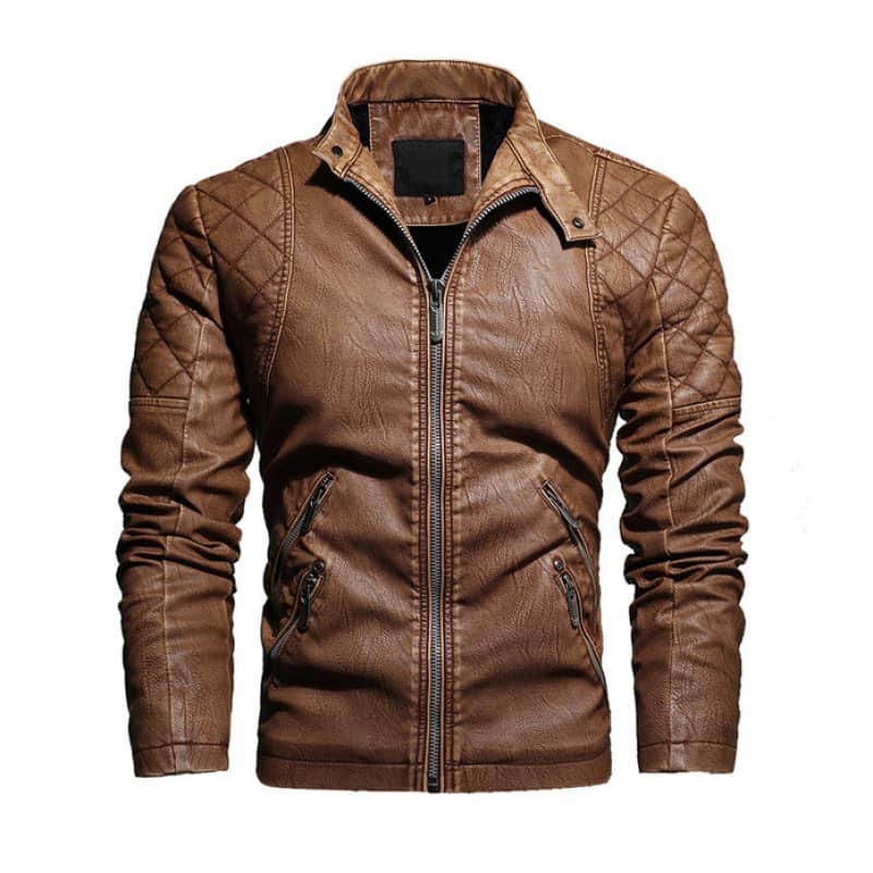 Veste en Simili Cuir pour Homme Look Motard Boutique biker