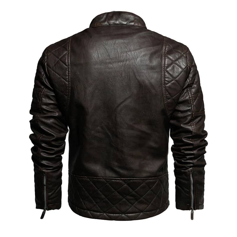 Blouson simili cuir homme marron hot sale