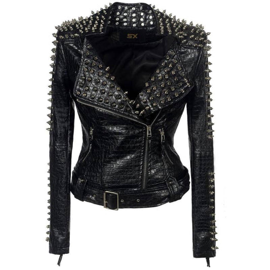 Veste cloutée femme | Boutique biker